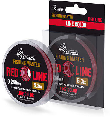 Леска Allvega Fishing Master 30 m 0.148 mm (рубиновая)