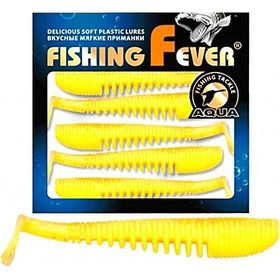 Риппер Aqua FishingFever Comb (7 см) WH04 желтый с блестками (упаковка - 5 шт)