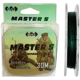 Леска плетенная BAT Master S PE 30 м 0.08 мм (темно-серый)