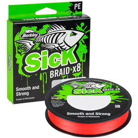 Леска Berkley Sick Braid (Red) 150м 0.06мм