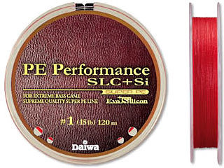 Леска плетеная Daiwa Performance PE SLC+Si #1 120м 0.165мм (красная)