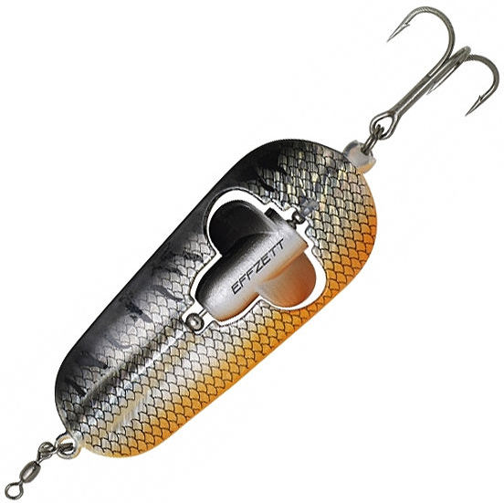 Блесна DAM Effzett Rattlin Spoon (40г) Black/Orange UV