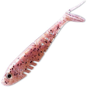 Виброхвост Delalande Buster Shad (7см) Spraw black glitter silver-09 (упаковка - 5шт)