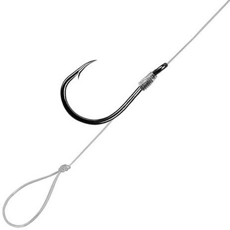 Поводки Delphin Feeder Rig FLR Carbon Loop d-0.22мм 12см (упаковка - 6шт)