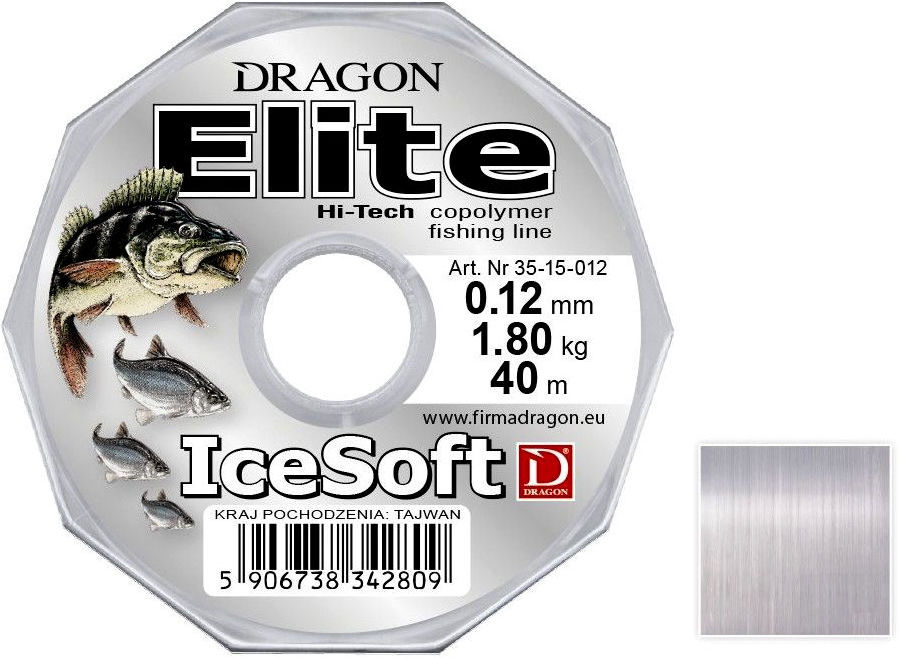 Леска Dragon Elite Ice Soft 40м 0.08мм (прозрачная)