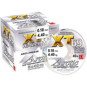 Леска Dragon XT69 Hi-Tech Arctic 40м 0.10мм (прозрачная)