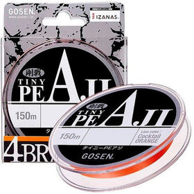 Леска плетенная Gosen 4PE Tiny Aji Orange #0.3 150 м 0.09 мм (оранжевый)