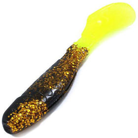 Силиконовая приманка Helios Chubby (9см) Black Sparkles LT (упаковка - 5шт)