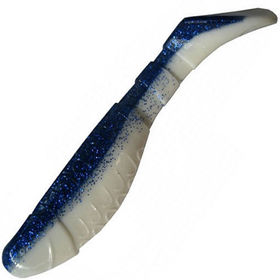 Силиконовая приманка Helios Chubby (9см) Blue Sparkles & White (упаковка - 5шт)