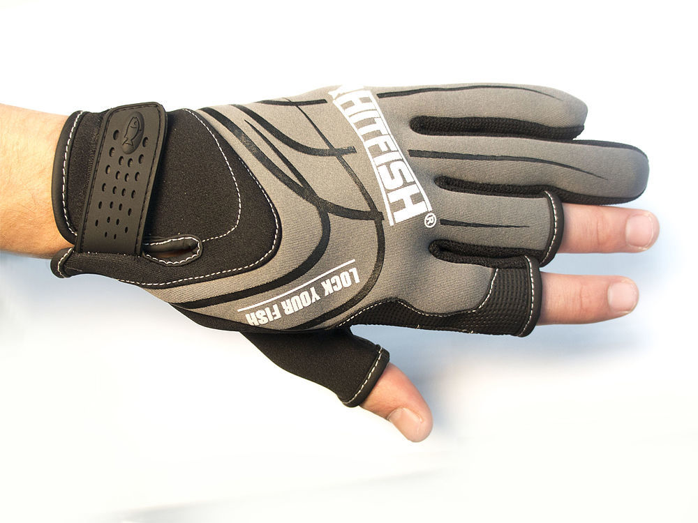 Перчатки без пальцев HitFish Glove-05 р. L (серые)
