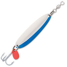 Блесна Luhr Jensen Krocodile Chrome/Neon Blue Side Stripe (18г)