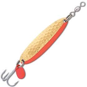 Блесна Luhr Jensen Krocodile Hammered Brass/Fire Side Stripe (11г)