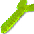 Силиконовая приманка MegaStrike Twin Tail 4"(10см) Chartreuse Fluo 10шт.