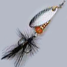 Блесна Mosca Mosquito SB (серебро/черный) №1 (2г)
