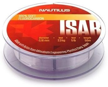Леска Nautilus Isar Fluorocarbon Clear 50м 0.10мм (прозрачная)