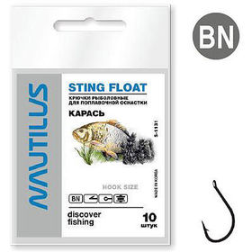 Крючок Nautilus Sting Карась S-1131BN №6 (упаковка - 10 шт)