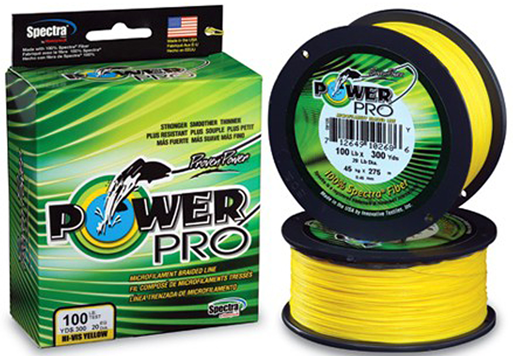 Леска плетеная Power Pro 275м 0,10мм желтая