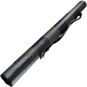 Тубус рыболовный RB натуральная кожа 7.5x110см (коричневый/черный)