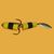 Приманка джиговая Флажок №3 желтый/черный/желтый