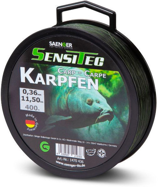 Леска Saenger Sensitec Carp 400м 0.25мм (Camou Green)
