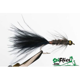 Муха ScientificFly Woolly Bugger Black Peacock 8565005 #08