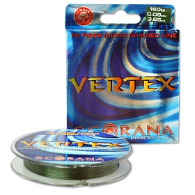 Леска плетеная Scorana Vertex 150м 0,08мм темно-зеленая