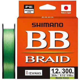 Шнур Shimano LD-M74Y BB Brade #0.6 300м 0.06мм (Mantis Green)
