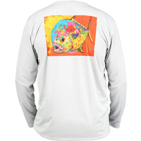 Термофутболка Simms Solar Tech Tee (Expressionist Permit Sterling) р.3XL