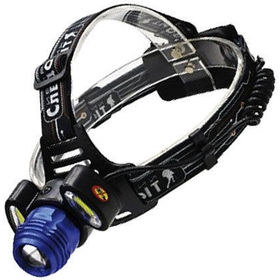 Фонарь налобный Сибирский Следопыт-Лайт 1 LED + 2 COB, zoom, аккум. 220В/60/