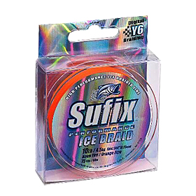 Леска плетёная Sufix Ice Braid зимняя 0,06мм стальной серый