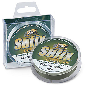 Леска монофильная Sufix Primo XP 150м (прозрачная) 0,123мм