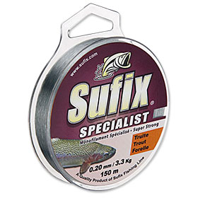 Леска плетеная Sufix Specialist Trout Platinum 150м 0,15мм