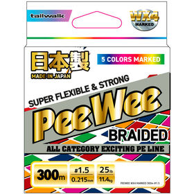 Леска Tailwalk Power Eye PE PeeWee WX4 150м 0.6 Marked