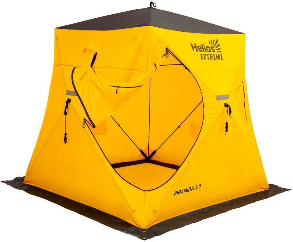 Палатка зимняя Тонар Helios Piramida Extreme 2х2 V2.0 (широкий вход)