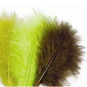Перья марабу Veniard Turkey Marabou Large selected dyed single colour Green-Dark