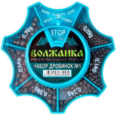 Набор Дробинок Волжанка №1 0.09-0.70г (упаковка - 100г)
