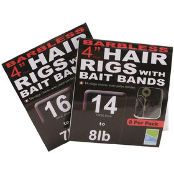 Поводок Preston Barbless Hair Rig With Bait Bands с кольцом